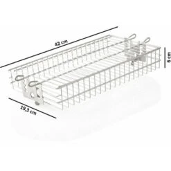 BBQ-Toro Cestello Per Griglia In Acciaio Inox Per Spiedo Rotante, Cestello Piatto Regolabile In Altezza -Sconto Weber || Campingaz || OUTSUNNY in Italia 94789469 3