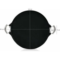 BBQ-Toro Piastra Per Grigliare In Ghisa Con Manici Ã˜ 42 Cm Piastra Girevole, Smaltata -Sconto Weber || Campingaz || OUTSUNNY in Italia 94789485 3