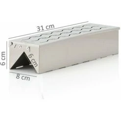 BBQ-Toro Box Per Affumicatore In Acciaio Inox Triangle 31 X 8,5 X 6,5 Cm Box Per Aromi Per Grill A Gas, Grill A Carbonella -Sconto Weber || Campingaz || OUTSUNNY in Italia 94789892 4