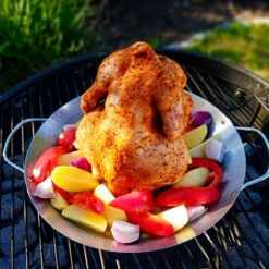 BBQ-Toro Griglia Per Pollo In Acciaio Inox Ã˜ 30 Cm Con Contenitore Per Aromi E Vassoio Di Sgocciolamento Porta Pollame -Sconto Weber || Campingaz || OUTSUNNY in Italia 94789949 3