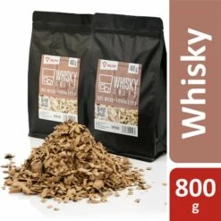 BBQ-Toro Whisky Smoker Chips 800 G Ricavato Da Botti Di Rovere 100% Whisky