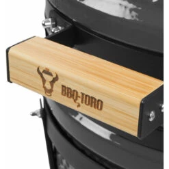BBQ-Toro Kamado Grill A Carbonella Ã˜ 39 Cm SHIRO Con Termometro E Manici In Legno, Grigio -Sconto Weber || Campingaz || OUTSUNNY in Italia 94790104 5