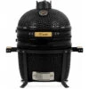 BBQ-Toro Kamado Grill A Carbonella Ã˜ 39 Cm SHIRO Con Termometro E Manici In Legno, Nero