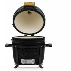 BBQ-Toro Kamado Grill A Carbonella Ã˜ 39 Cm SHIRO Con Termometro E Manici In Legno, Nero -Sconto Weber || Campingaz || OUTSUNNY in Italia 94790320 4