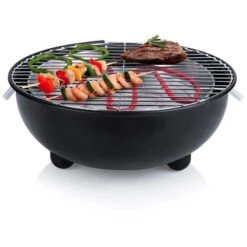 Nedis BARBECUE ELETTRICO DA TAVOLO GRILL PER GRIGLIATA GRIGLIA 1250 WATT COLORE NERO