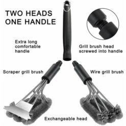 4 Spazzole Per Barbecue Resistenti E Raschietto Con Borsa Per Il Trasporto - Esclusivo Kit Di Pulizia Per Barbecue Con Spazzola Metallica Extra Per Barbecue - Regalo Ideale Per Grigliate -Sconto Weber || Campingaz || OUTSUNNY in Italia 95788864 3