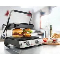 De'Longhi CGH920 MultiGrill, Grill Elettrico Con Funzioni Di Cottura, App Dedicata, Controllo Elettronico Della Temperatura, Piastre Lavabili In Lavastoviglie, 2000W, Argento -Sconto Weber || Campingaz || OUTSUNNY in Italia 95816137 3