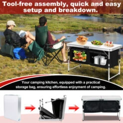 Randaco Cucina Da Campeggio 2 Scomparti 2 Ripiani - Armadio Da Cucina, Cucina Da Campeggio -Sconto Weber || Campingaz || OUTSUNNY in Italia 95849615 4