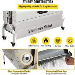 VEVOR Girarrosto Elettrico 40W In Acciaio Inox Con Griglia Forchetta Per Agnello Tacchino Pollo Da Esterno Campeggio Carico Max. 60kg, Set Girarrosto Elettrico Con Coperchio Maniglia In Acciaio Inox -Sconto Weber || Campingaz || OUTSUNNY in Italia 95860518 5
