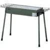 Outsunny Barbecue A Carbonella Con 2 Griglie E Cestini Laterali, 77x30x70cm, Verde Scuro