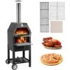 VEVOR Forno A Legna Portatile Per Pizza Barbecue Da Esterno, Forno A Legna Per Pizza Da Esterno Con Pietra E Canna Fumaria Di Facile Spostamento, Forno A Legna Forno A Carbonella Per Pizza Da Esterno -Sconto Weber || Campingaz || OUTSUNNY in Italia 96461250 1