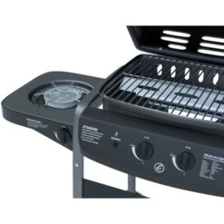 Barbecue A Gas Con Fuoco Bruciatore Laterale BBQ Con Coperchio Termometro Griglia Piano Di Appoggio Grill Compatto Con Ruote E Struttura In Acciaio Giardino Esterno Piscina 112 X 52.5 X 96.5 Cm Nero -Sconto Weber || Campingaz || OUTSUNNY in Italia 97144873 3