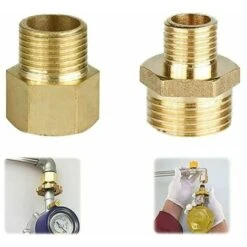 Adattatore Del Gas Adattatore Del Tubo Flessibile Del Gas In Rame Adattatore Di Connessione Della Bombola Del Gas 2 Pezzi