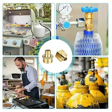 Adattatore Del Gas Adattatore Del Tubo Flessibile Del Gas In Rame Adattatore Di Connessione Della Bombola Del Gas 2 Pezzi 5 Adattatore Del Gas Adattatore Del Tubo Flessibile Del Gas In Rame Adattatore Di Connessione Della Bombola Del Gas 2 Pezzi - immagine 3