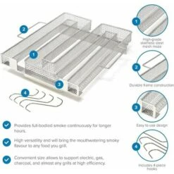 Affumicatore Di Carne E Pesce - Affumicatore A Freddo Per Barbecue Antiruggine / Affumicatore Di Salmone E Carne In Acciaio Inox - Generatore Di Fumo Per Affumicatore - Affumicatore Di Carne E Pesce F -Sconto Weber || Campingaz || OUTSUNNY in Italia 98114949 2