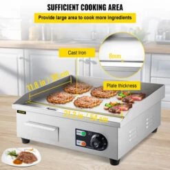 VEVOR Piastra Griglia Elettrica 3000W Grill Di Cottura In Acciaio Inossidabile Per Carne Pesce Verdure Piadine Panini Bistecca, Piastra Grill Commerciale Elettrica Temperatura Regolabile Fino A 300℃ -Sconto Weber || Campingaz || OUTSUNNY in Italia 98420903 3