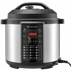 CONTINENTAL EDISON - CEMCSP1000I - Multicucina A Pressione - 15 Programmi - 5,7L - 1000W - Nera E Acciaio Inox
