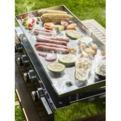 Plancha A Gas - 4 Fuochi - BRASILIA - Tutto Inox - Piano Cottura - XXL - 84 X 34 Cm -Sconto Weber || Campingaz || OUTSUNNY in Italia 99459468 4
